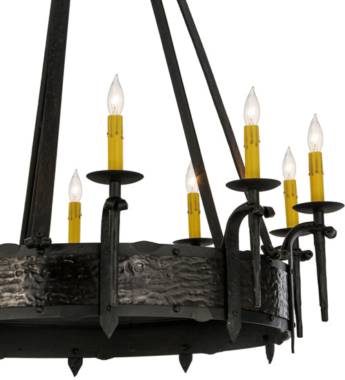 Meyda Lighting Costello 35" 10-Light Costello Black Chandelier