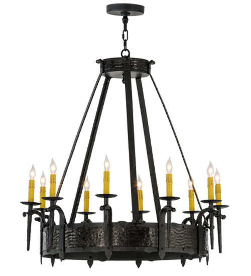 Meyda Lighting Costello 35" 10-Light Costello Black Chandelier