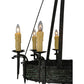 Meyda Lighting Costello 36" 10-Light Black Smoke Chandelier With Ivory Faux Candlelight