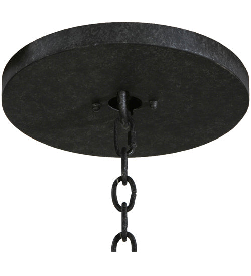 Meyda Lighting Costello 36" 10-Light Black Smoke Chandelier With Ivory Faux Candlelight