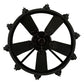 Meyda Lighting Costello 43" 10-Light Costello Black Chandelier With Ivory Faux Candlelight and Fan