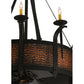 Meyda Lighting Costello 43" 10-Light Costello Black Chandelier With Ivory Faux Candlelight and Fan