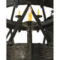 Meyda Lighting Costello 45" 20-Light 2-Tier Costello Black Chandelier With Ivory Faux Candlelight