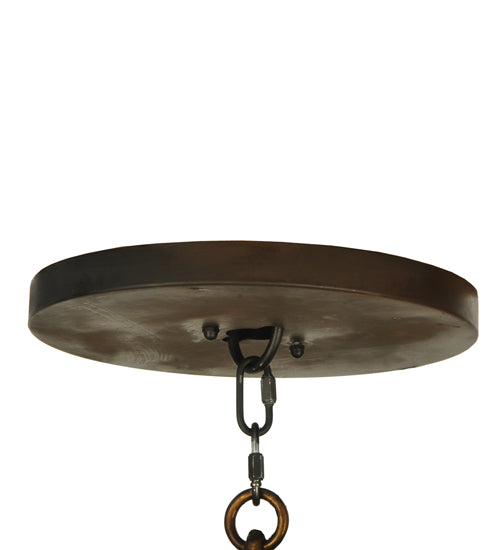 Meyda Lighting Costello 45" 20-Light 2-Tier Costello Black Chandelier With Ivory Faux Candlelight