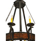 Meyda Lighting Costello 48" 20-Light 2-Tier Coffee Bean & Blackend Copper Chandelier With Ivory Faux Candlelight