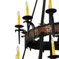 Meyda Lighting Costello 48" 20-Light 2-Tier Costello Black & Blackend Banding Chandelier