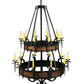 Meyda Lighting Costello 48" 20-Light 2-Tier Costello Black & Blackend Banding Chandelier