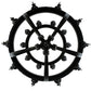 Meyda Lighting Costello 48" 20-Light 2-Tier Costello Black & Blackend Banding Chandelier