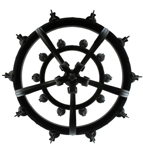 Meyda Lighting Costello 48" 20-Light 2-Tier Costello Black & Blackend Banding Chandelier