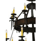 Meyda Lighting Costello 48" 20-Light 2-Tier Oil Rubbed Bronze Chandelier With Ivory Faux Candlelight