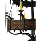 Meyda Lighting Costello 48" 20-Light 2-Tier Oil Rubbed Bronze Chandelier With Ivory Faux Candlelight