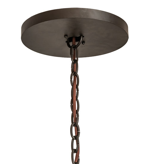 Meyda Lighting Costello 48" 20-Light 2-Tier Oil Rubbed Bronze & Gothic Gold Chandelier With Ivory Faux Candlelight