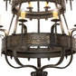 Meyda Lighting Costello 48" 20-Light 2-Tier Oil Rubbed Bronze & Gothic Gold Chandelier With Ivory Faux Candlelight