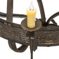 Meyda Lighting Costello 48" 20-Light 2-Tier Oil Rubbed Bronze & Gothic Gold Chandelier With Ivory Faux Candlelight