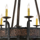 Meyda Lighting Costello 48" 24-Light 2-Tier Costello Black & Blackened Copper Chandelier With Amber Faux Candlelight