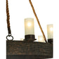 Meyda Lighting Costello 50" 12-Light Coffee Bean Chandelier With White Statuario Idalight Shade Glass