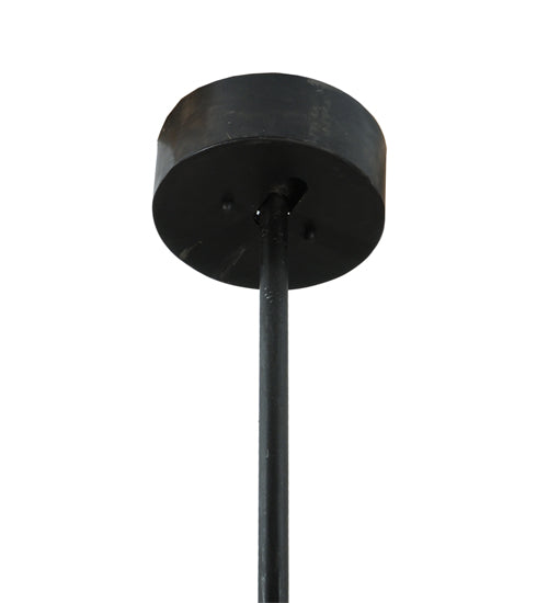 Meyda Lighting Costello 51" 28-Light 2-Tier Costello Black & Blackend Copper Chandelier With Faux Candlelight and Black Fan
