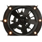 Meyda Lighting Costello 51" 28-Light 2-Tier Costello Black & Blackend Copper Chandelier With Faux Candlelight and Black Fan