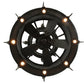Meyda Lighting Costello 51" 28-Light 2-Tier Costello Black & Blackend Copper Chandelier With Faux Candlelight and Black Fan