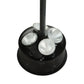 Meyda Lighting Costello 51" 28-Light 2-Tier Costello Black & Blackend Copper Chandelier With Faux Candlelight and Black Fan