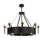 Meyda Lighting Costello 52" 16-Light Costello Black Chandelier With Black Fan