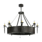 Meyda Lighting Costello 52" 16-Light Costello Black Chandelier With Black Fan