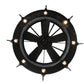 Meyda Lighting Costello 52" 16-Light Costello Black Chandelier With Black Fan