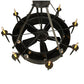 Meyda Lighting Costello 52" 16-Light Costello Black Chandelier With Black Fan