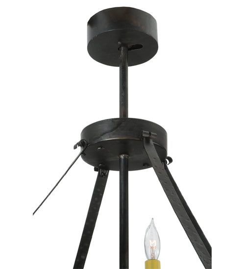 Meyda Lighting Costello 52" 16-Light Costello Black Chandelier With Black Fan