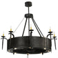 Meyda Lighting Costello 52" 16-Light Costello Black Chandelier With Black Fan