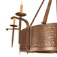 Meyda Lighting Costello 52" 16-Light Metallic Bronze Chandelier With Ivory Faux Candlelight and Black Fan