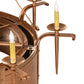 Meyda Lighting Costello 52" 16-Light Metallic Bronze Chandelier With Ivory Faux Candlelight and Black Fan