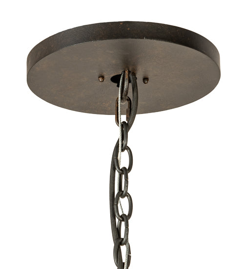 Meyda Lighting Costello 56" 20-Light 2-Tier Chestnut & Blackened Copper Chandelier With Ivory Faux Candlelight