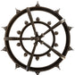 Meyda Lighting Costello 56" 20-Light 2-Tier Chestnut & Blackened Copper Chandelier With Ivory Faux Candlelight