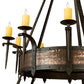 Meyda Lighting Costello 56" 20-Light 2-Tier Chestnut & Blackened Copper Chandelier With Ivory Faux Candlelight