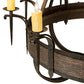 Meyda Lighting Costello 56" 20-Light 2-Tier Chestnut & Blackened Copper Chandelier With Ivory Faux Candlelight