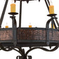 Meyda Lighting Costello 56" 20-Light 2-Tier Costello Black & Blackened Copper Chandelier With Amber Faux Candlelight