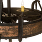 Meyda Lighting Costello 62" 18-Light 2-Tier Costello Black Chandelier With Amber Faux Candlelight