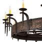 Meyda Lighting Costello 72" 18-Light Copper Coffee Bean & Blackened Copper Chandelier With Ivory Faux Candlelight