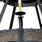 Meyda Lighting Costello 72" 37-Light 3-Tier Costello Black Chandelier With Ivory Faux Candlelight