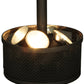 Meyda Lighting Costello 74" 34-Light 2-Tier Costello Black & Blackened Copper Chandelier With Faux Candlelight and Fan