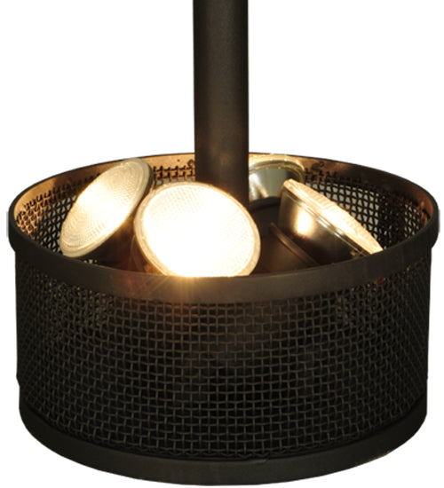 Meyda Lighting Costello 74" 34-Light 2-Tier Costello Black & Blackened Copper Chandelier With Faux Candlelight and Fan