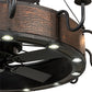Meyda Lighting Costello 74" 34-Light 2-Tier Costello Black & Blackened Copper Chandelier and Fan