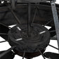 Meyda Lighting Costello 74" 34-Light 2-Tier Costello Black & Blackened Copper Chandelier and Fan