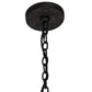 Meyda Lighting Costello Ring 60" 16-Light Coffee Bean Chandelier With White Statuario Idalight Shade