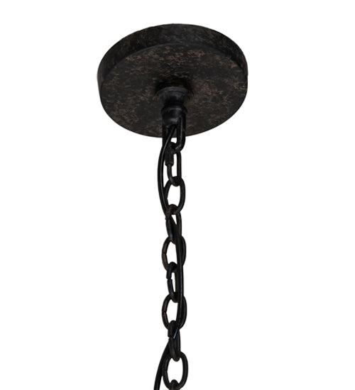 Meyda Lighting Costello Ring 60" 16-Light Coffee Bean Chandelier With White Statuario Idalight Shade