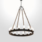 Meyda Lighting Costello Ring 60" 16-Light Coffee Bean Chandelier With White Statuario Idalight Shade