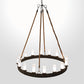 Meyda Lighting Costello Ring 60" 16-Light Coffee Bean Chandelier With White Statuario Idalight Shade