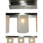 Meyda Lighting Counter Weight 71" 20-Light Brushed Nickel Chandelier With Frosted White Opal Shade Glass