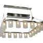 Meyda Lighting Counter Weight 71" 20-Light Brushed Nickel Chandelier With Frosted White Opal Shade Glass